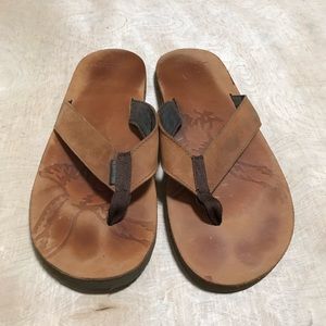 Rare American Eagle Leather Flipflops Men’s Size 13/14